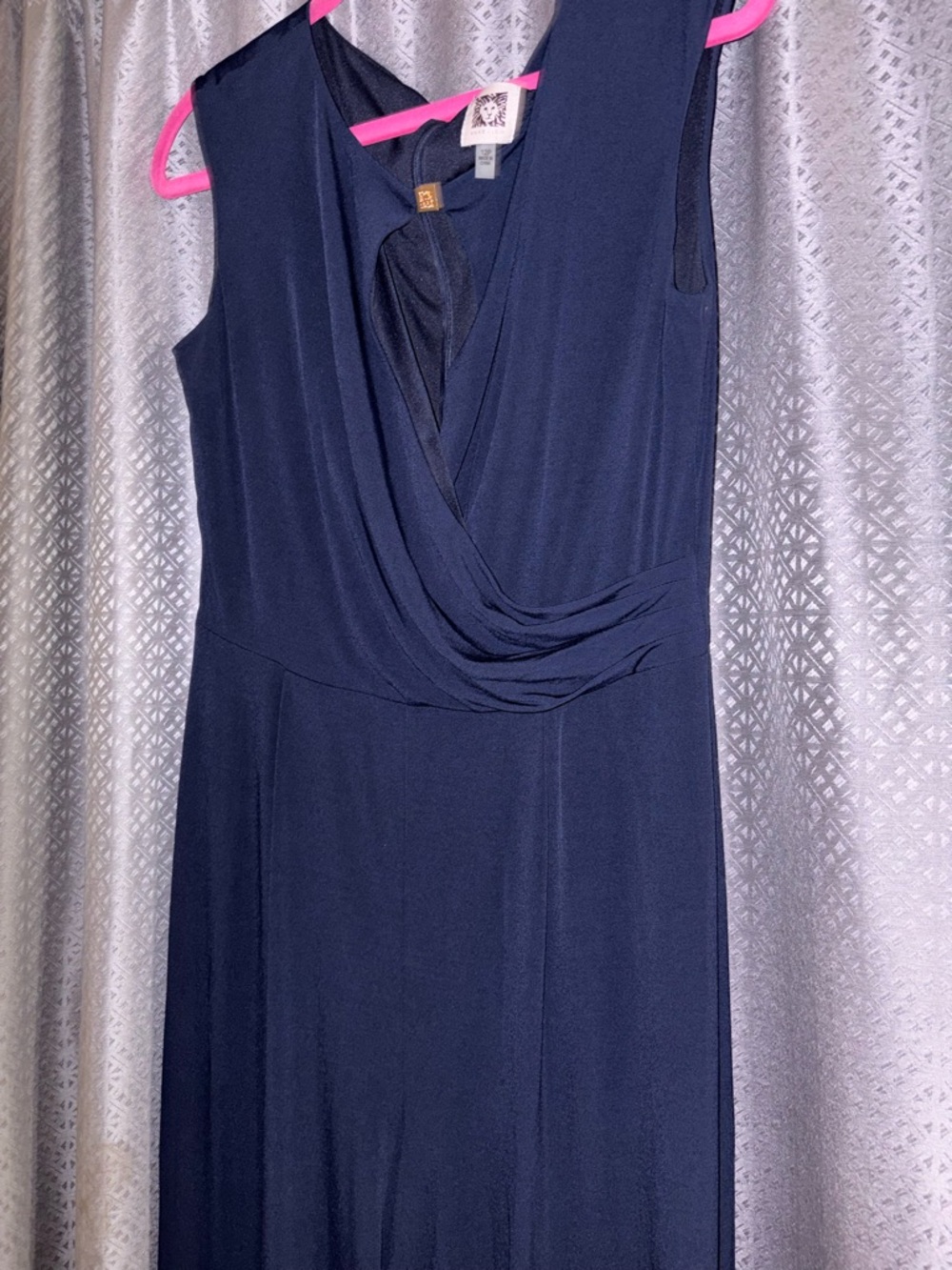 Anne Klein Blue Sleeveless VNeck Jumpsuit very comfortable fits great. Worn once